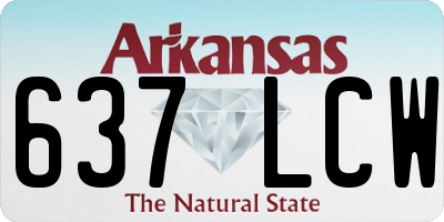 AR license plate 637LCW