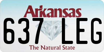AR license plate 637LEG