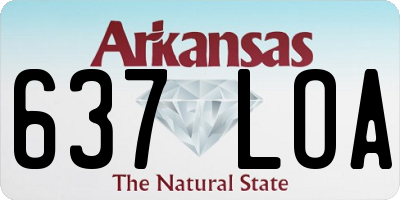 AR license plate 637LOA