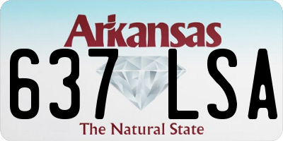 AR license plate 637LSA
