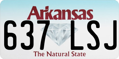 AR license plate 637LSJ