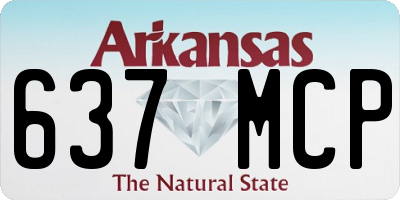 AR license plate 637MCP