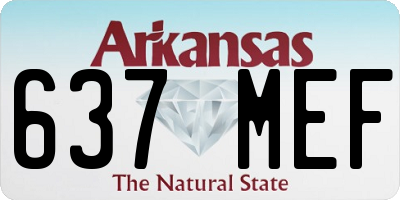 AR license plate 637MEF