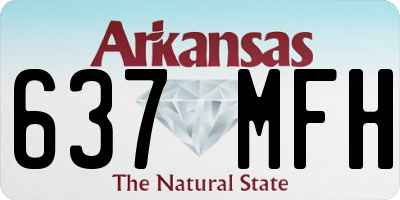 AR license plate 637MFH