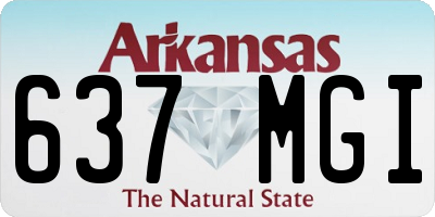 AR license plate 637MGI