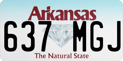 AR license plate 637MGJ