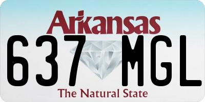 AR license plate 637MGL
