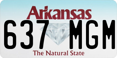 AR license plate 637MGM