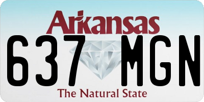 AR license plate 637MGN