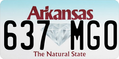 AR license plate 637MGO