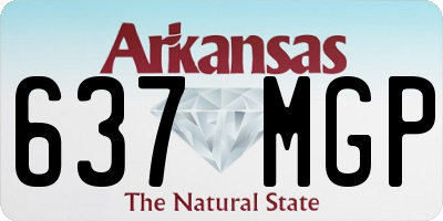 AR license plate 637MGP