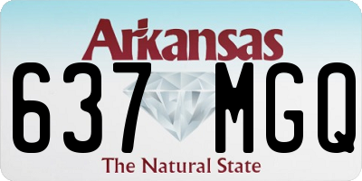 AR license plate 637MGQ