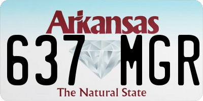 AR license plate 637MGR