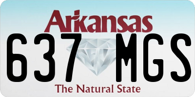 AR license plate 637MGS