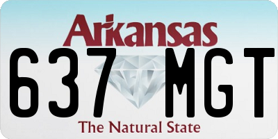 AR license plate 637MGT