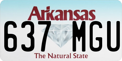 AR license plate 637MGU