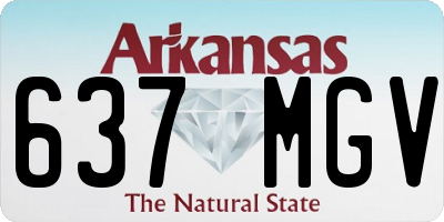 AR license plate 637MGV
