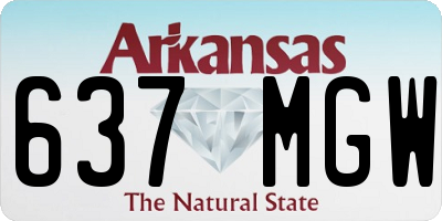 AR license plate 637MGW