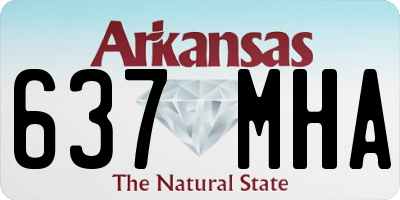 AR license plate 637MHA
