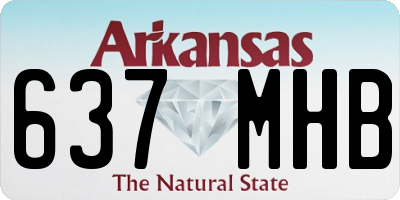 AR license plate 637MHB