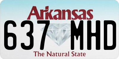 AR license plate 637MHD