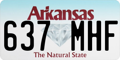 AR license plate 637MHF