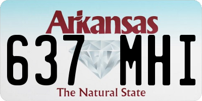 AR license plate 637MHI