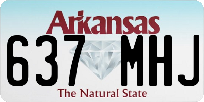 AR license plate 637MHJ