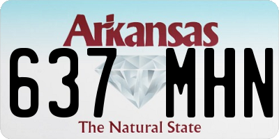 AR license plate 637MHN