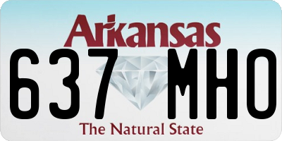 AR license plate 637MHO