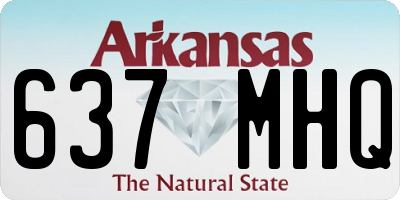 AR license plate 637MHQ
