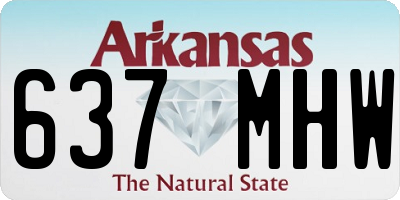 AR license plate 637MHW