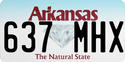 AR license plate 637MHX