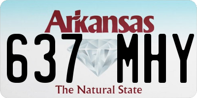 AR license plate 637MHY