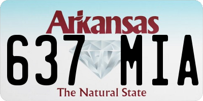 AR license plate 637MIA