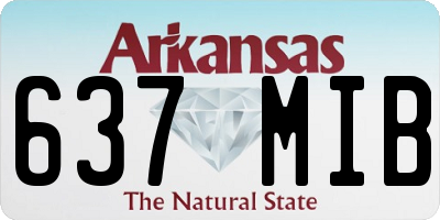 AR license plate 637MIB