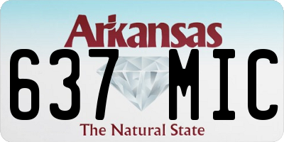 AR license plate 637MIC