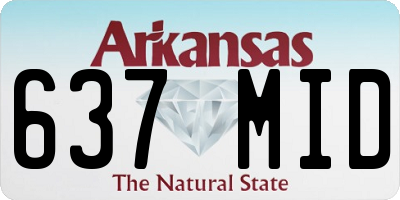 AR license plate 637MID