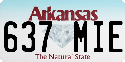 AR license plate 637MIE