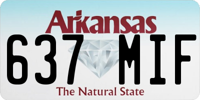 AR license plate 637MIF