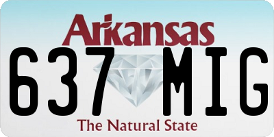 AR license plate 637MIG