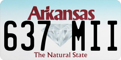 AR license plate 637MII