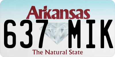 AR license plate 637MIK