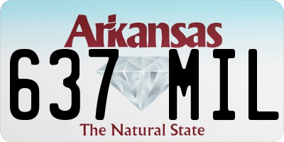 AR license plate 637MIL