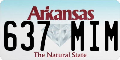 AR license plate 637MIM