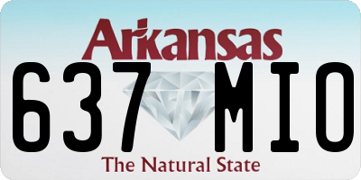 AR license plate 637MIO