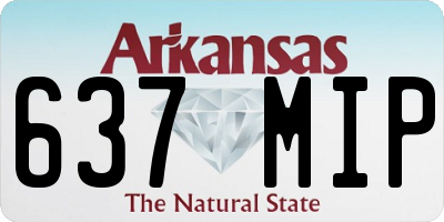 AR license plate 637MIP