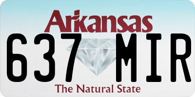 AR license plate 637MIR