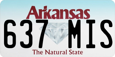 AR license plate 637MIS