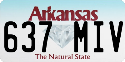 AR license plate 637MIV